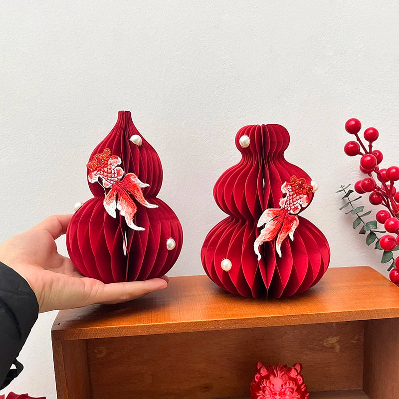 Folding Christmas Tree Decoration Honeycomb Origami Christmas Tree Base Home Space Layout Artificial Decorated Christmas Tree