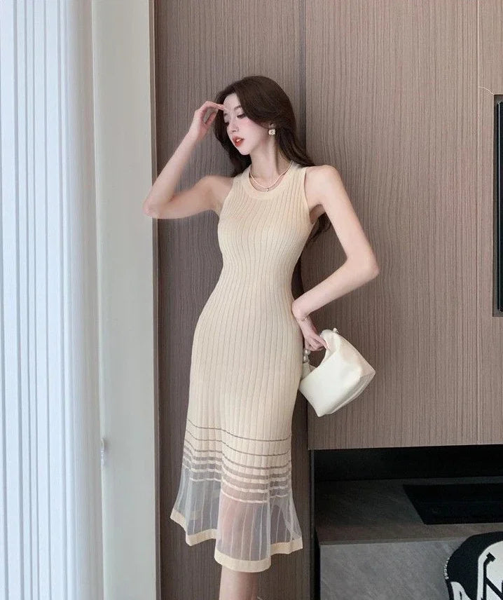 Dresses for Women Black SMidi Woman Dress Party Evening Night Club Prom Casual Youth G Fashion Summer 2024 Retro Sensual Sexy X