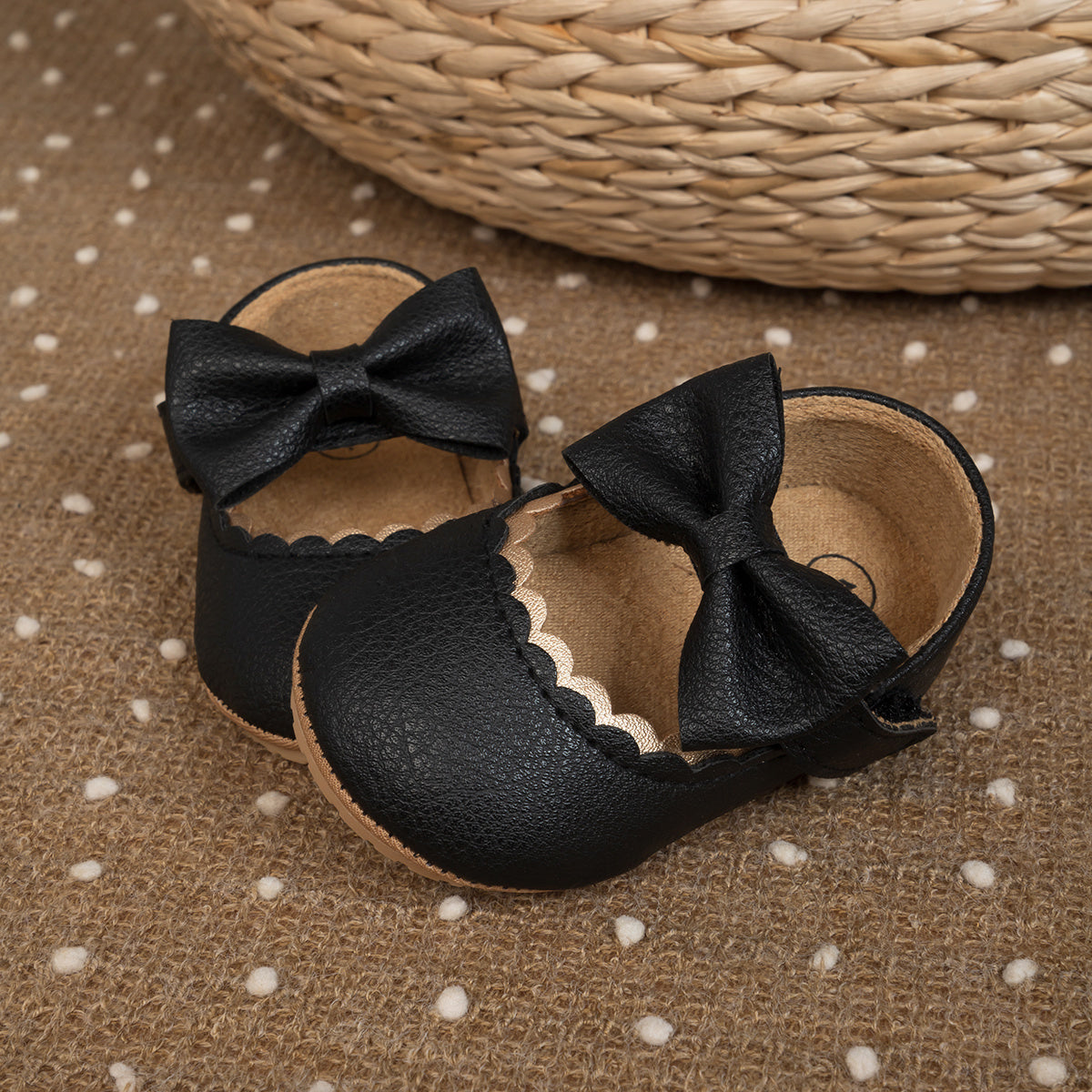 Infant Baby Girls Mary Jane Flats, Soft Sole Princess Dress Shoes Crib Shoes First Walker Shoes