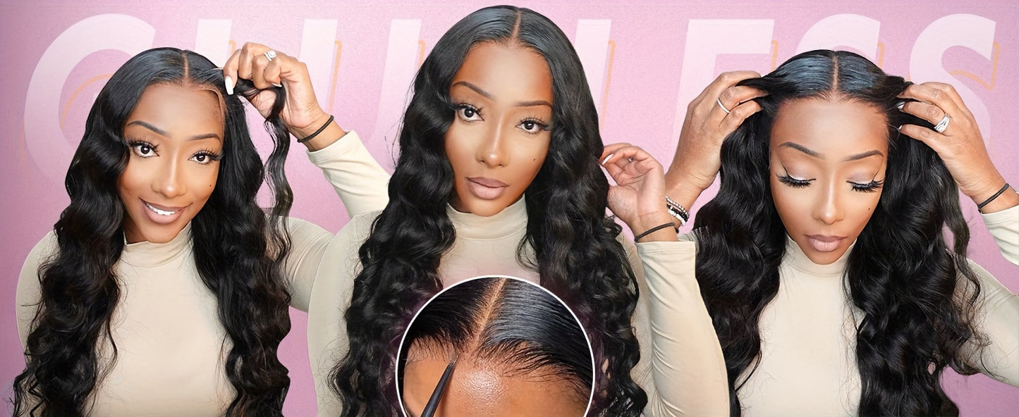 200% 13*4 Glueless wig HD Lace Body Wave Human Hair Wigs For Women 8-34 Inch Glueless Human Hair Wigs Natural Color