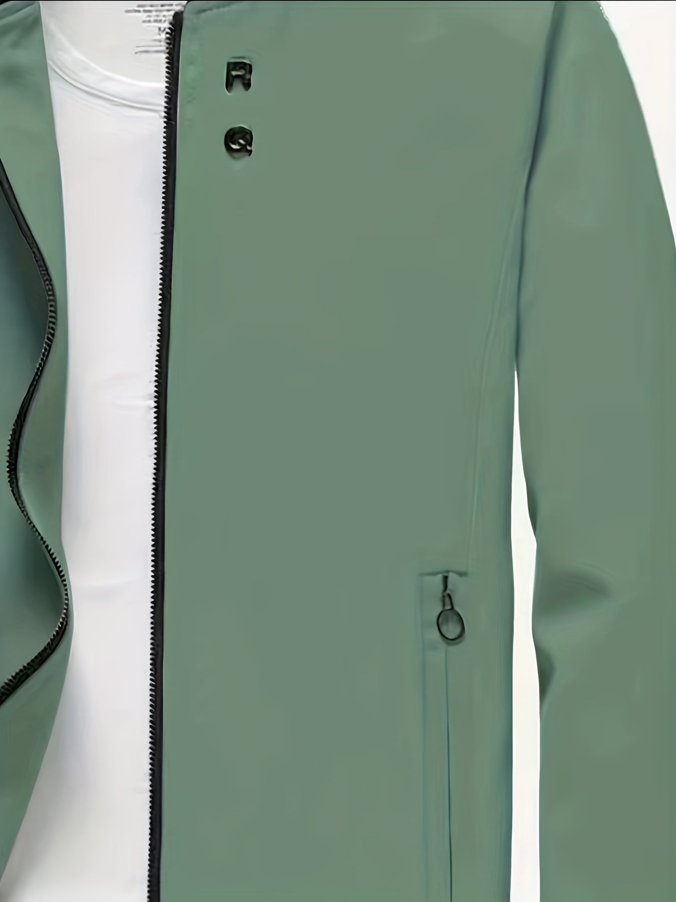 Windproof Slim Fit Long-sleeved Jacket - Casual Stand Collar Zippered Top - Suitable For Spring And Autumn
