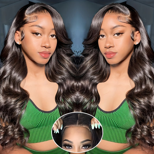Bye Bye Knots Wig Glueless Wigs Human Hair Pre Plucked Pre Cut 6x4 HD Lace Closure Wigs Human Hair Body Wave Lace Front Wigs Human Hair For Women Put On And Go Wig 180%
