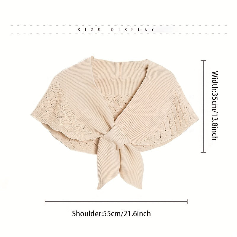 [Stylish Shawl] Lightweight, Breathable Polyester Women's Stylish Openwork Yarn Shawl | Versatile, Machine Washable, Perfect for Layering or Standalone Outfits, Weekend Casual Wrap