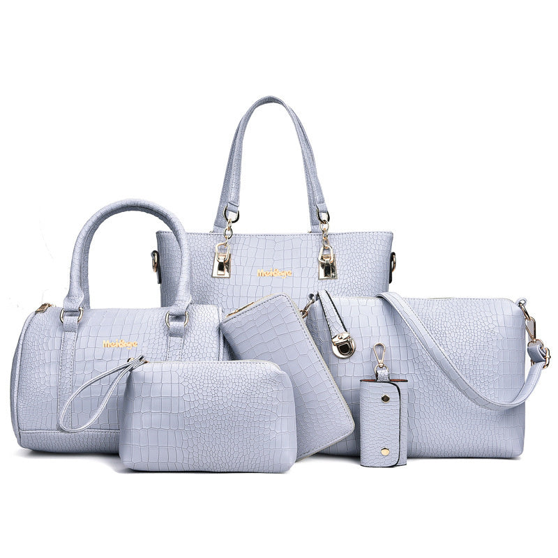 Fashion Versatile Snakeskin Pattern Women's Bags European And American Multi-Piece Sets