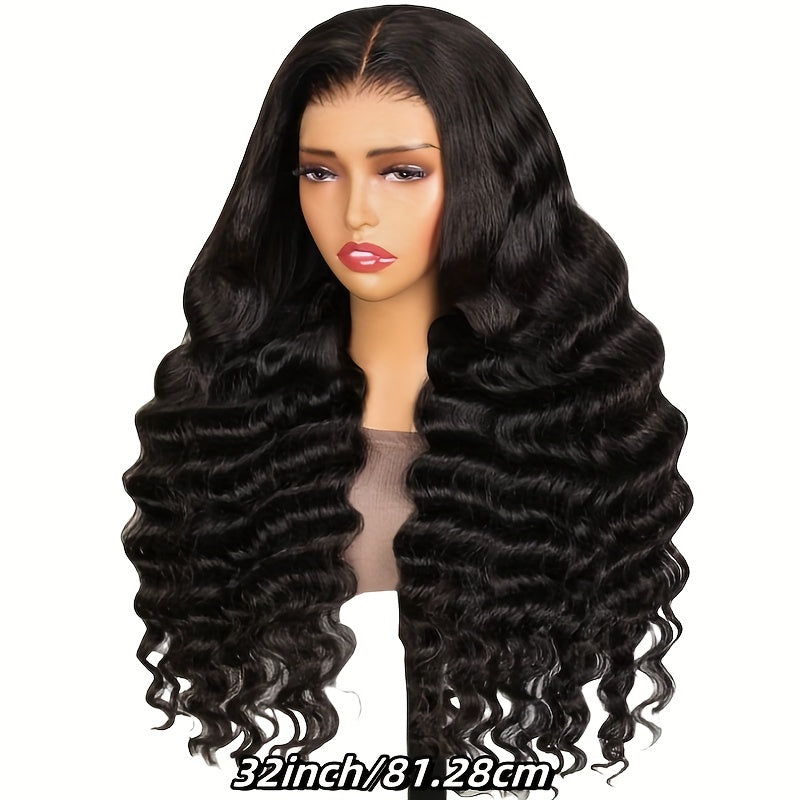 30Inch Human Hair Wigs for Women: 13x6 Deep Curly Pre Plucked Loose Deep Wave Full Density Hd Transparent Frontal Wig