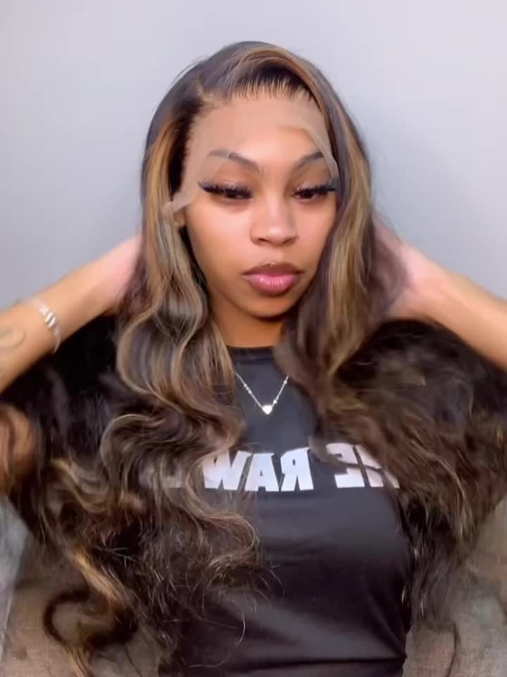 BTOMAR 13x6 HD Lace Front Wig - Density Real Human Hair Wavy Curl, Pre-Rooted Gradient Color Change, Natural Look for Women, Vacation & Party Elegance, Daily & Work Use, Anti-Tangle Hairpiece, Hair Wigs, Stylish Hair Accessor