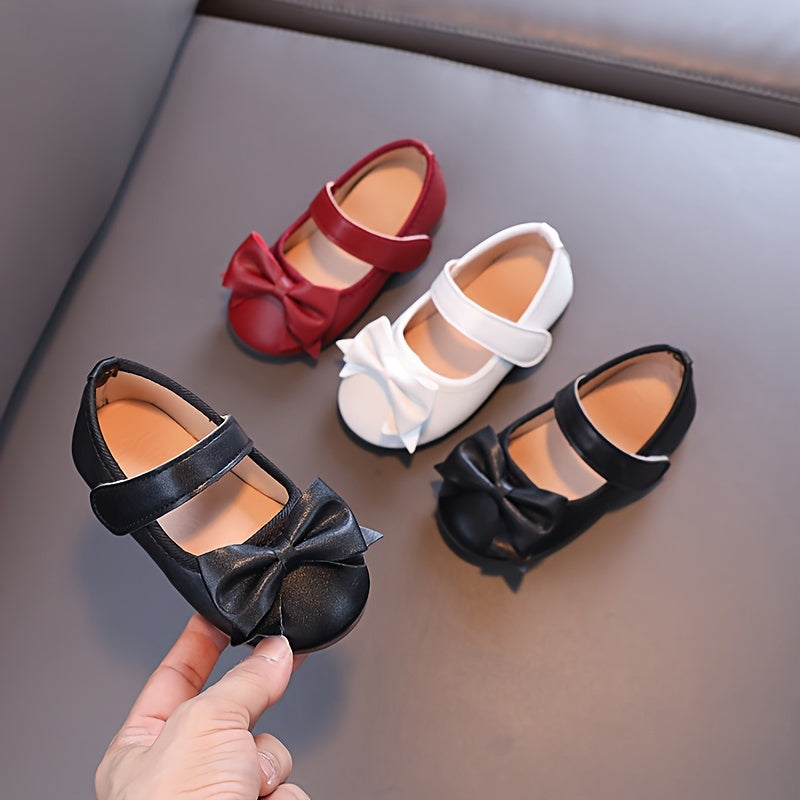 [Mary Jane | Soft] Soft Non-slip Mary Jane Flats | Girls Shoes Princess Shoes with Bow Decor