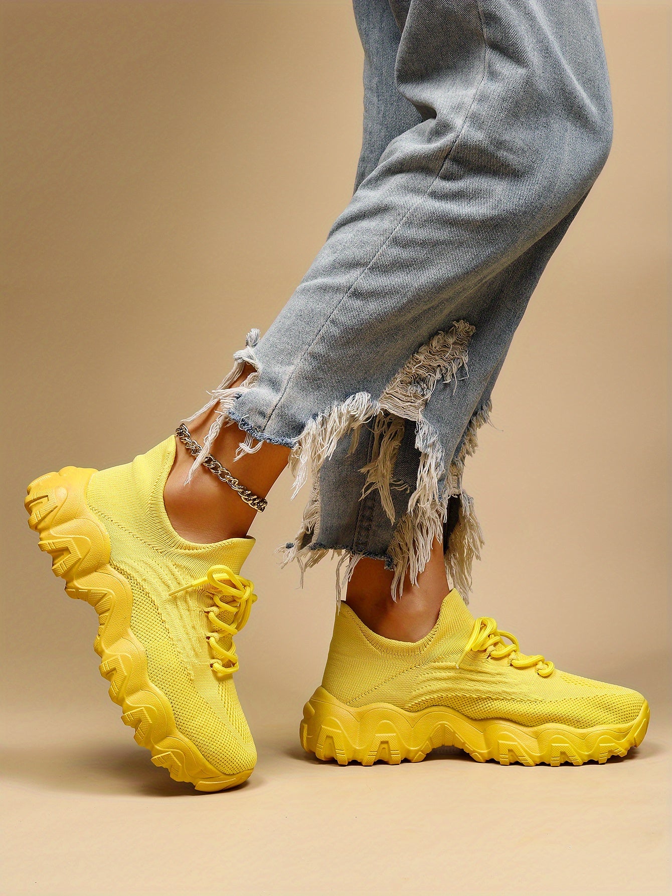 Women'S Casual Sports Sneakers, Striped Low Top Slip-On Shoes with Round Toe, Non-Slip Rubber Sole, Fabric Upper & Inner, All-Season Spring Footwear