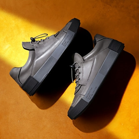 Men's Genuine Leather Lace-Up Shoes - Minimalist Formal & casual Shoes, Cushioned Insole & Non-Slip Rubber Sole for Office, Everyday, Semi-Formal Events - All-Season Everyday dress shoes, Office Footwear, Stylish Footwear, Br