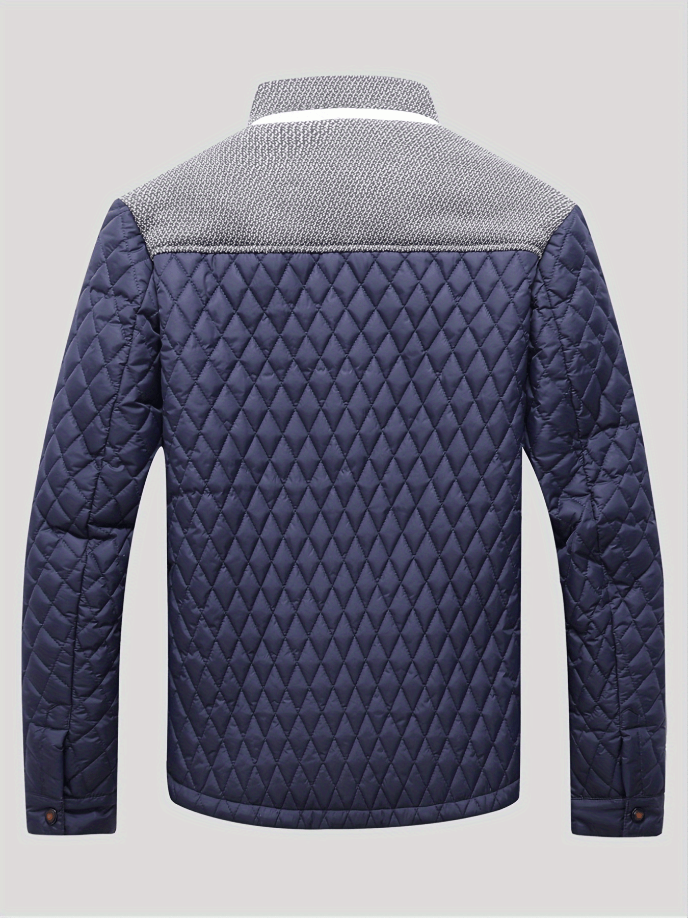 Warm & Lightweight Men's Quilted Winter Jacket - Casual Stand Collar Coat for Everyday Wear