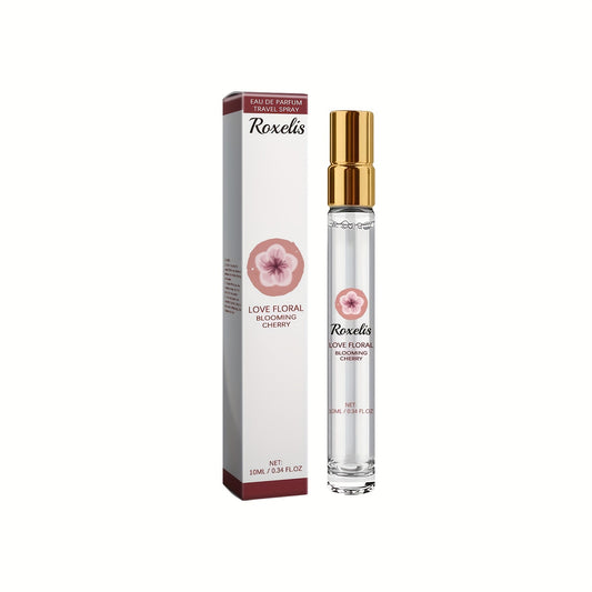 Roxelis Love Floral Cherry Eau de Parfum for Women - Long-Lasting, Fresh Scent with Floral Notes of Jasmine & Rose, Alcohol-Free, Light & Non-Greasy - 10ml/0.34FL.OZ