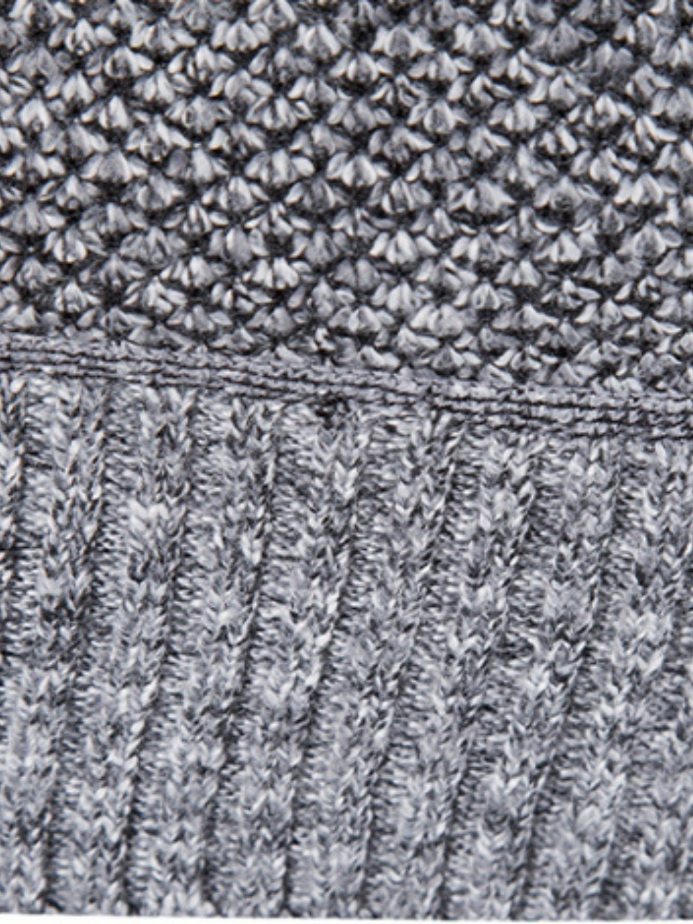 Warm Herringbone Twill Pullover Sweater, Men's Casual High Neck Mid Stretch Jacket Sweater For Fall Winter