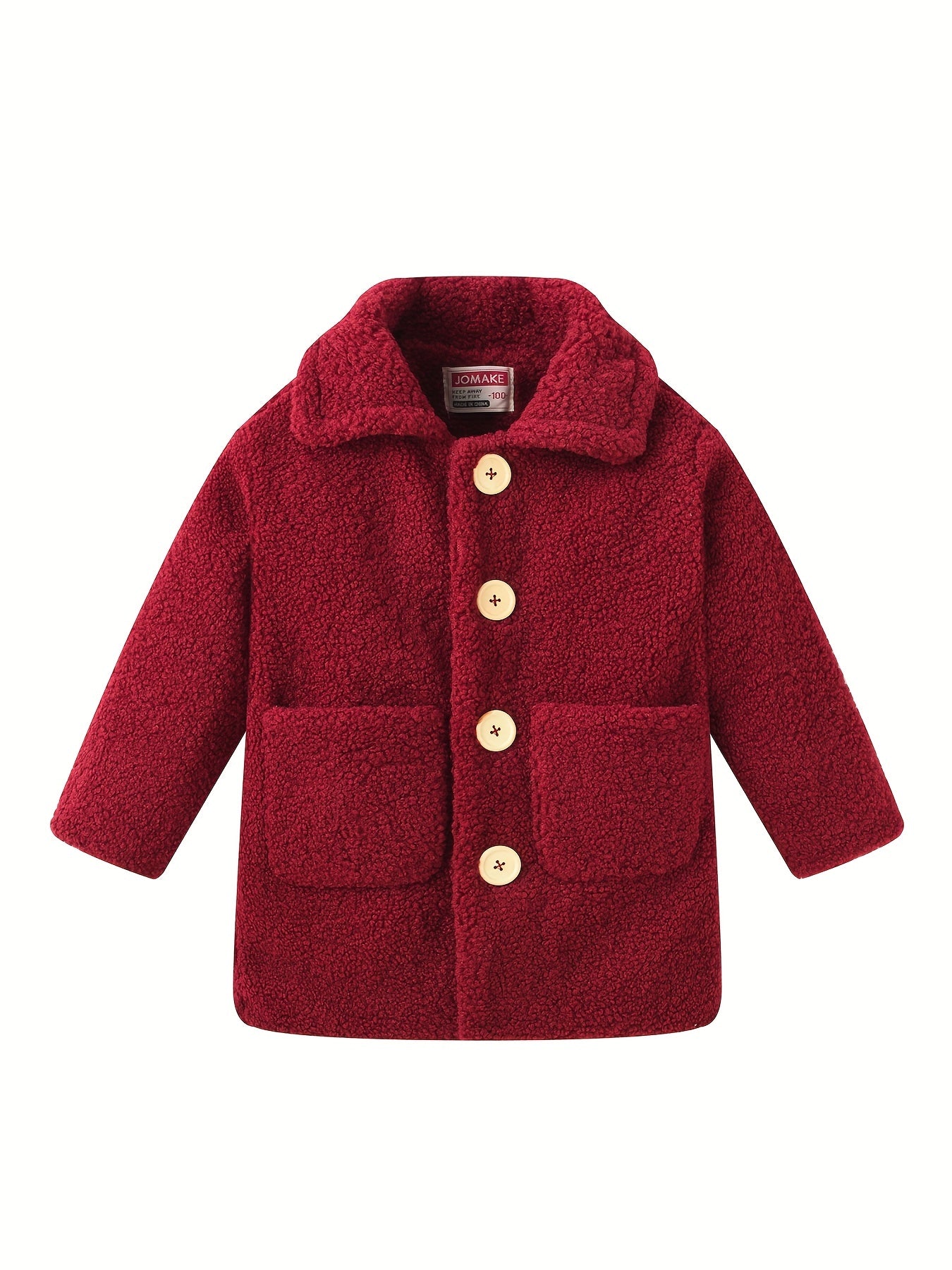 Girls' Cozy Fleece Jacket - Two-Tone Color Block with Plush Lining, Long Sleeves & Button Front, Casual Korean Style Winter Outerwear for Youngsters, Youngsters'S Winter Jacket | Buttonup Front Jacket | Plush Lining Jacket