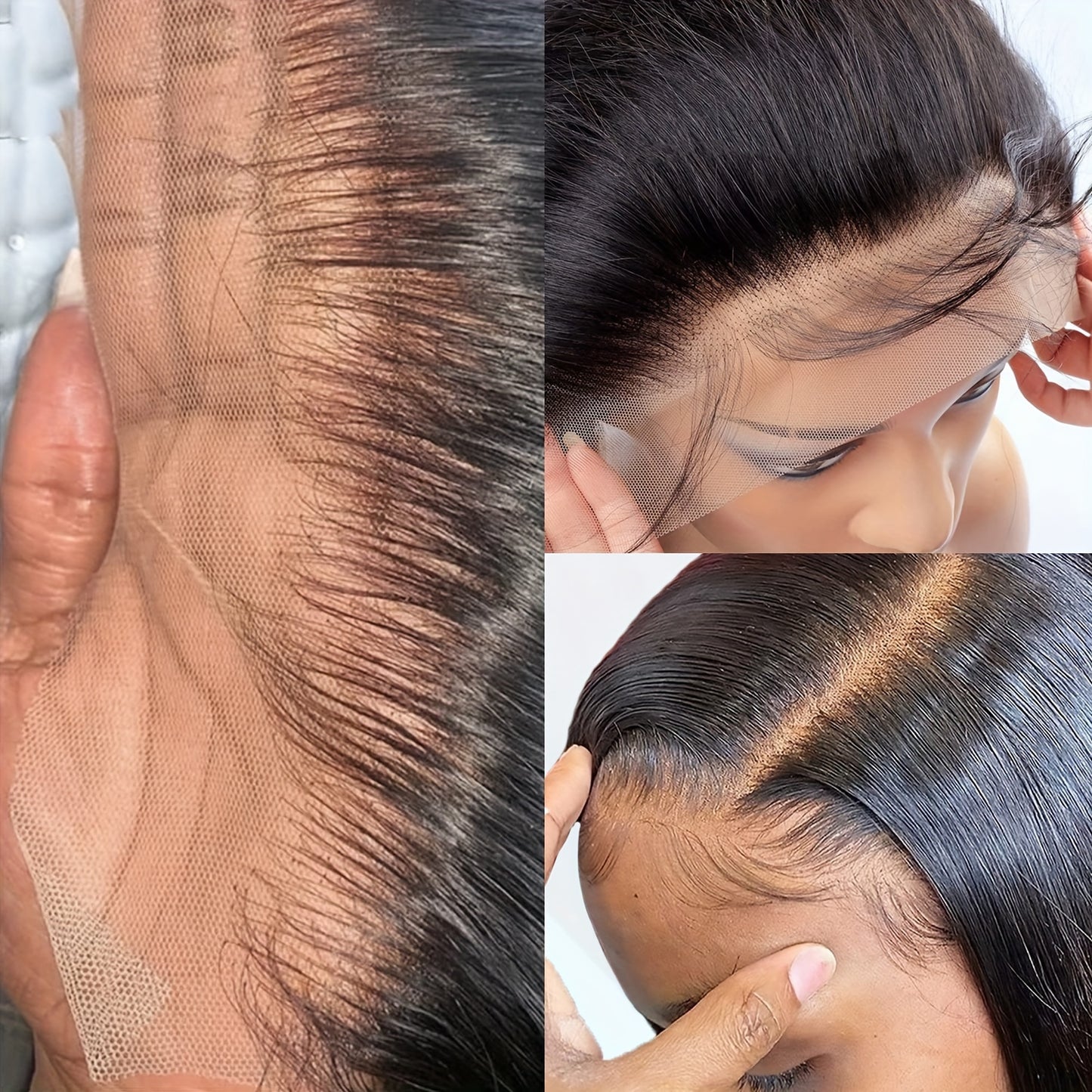 13x4 HD Lace Frontal Closure Brazilian Straight Human Hair Frontal 150% Density Brazilian Virgin Straight Hair Frontal Closures Natural Black Color