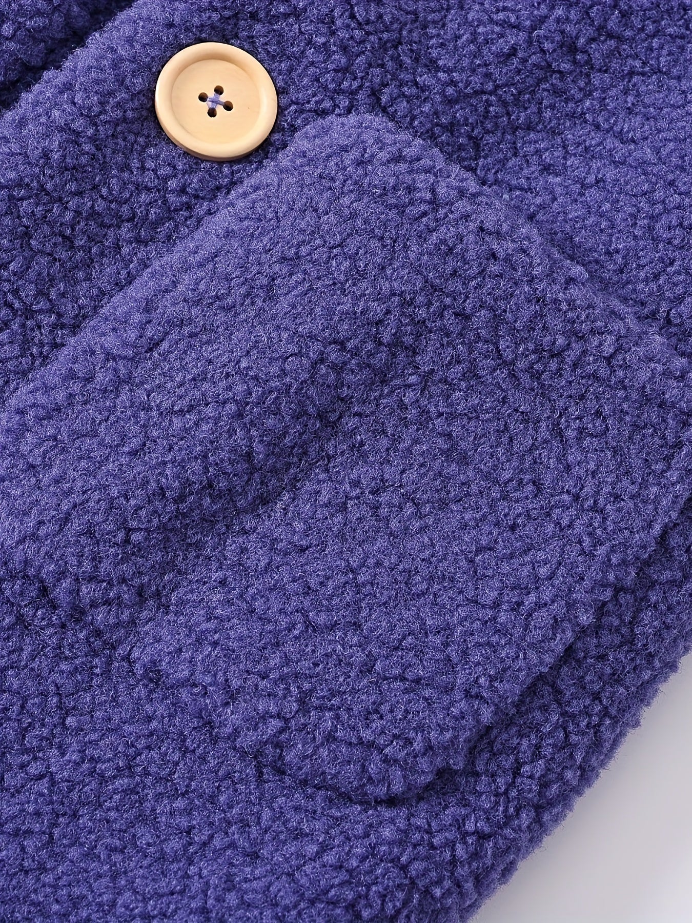 Girls' Cozy Fleece Jacket - Two-Tone Color Block with Plush Lining, Long Sleeves & Button Front, Casual Korean Style Winter Outerwear for Youngsters, Youngsters'S Winter Jacket | Buttonup Front Jacket | Plush Lining Jacket