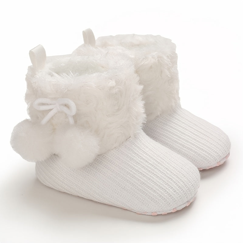 Toddler Baby Girl's Boots Plus High Top Slippers Indoor Shoes For Winter