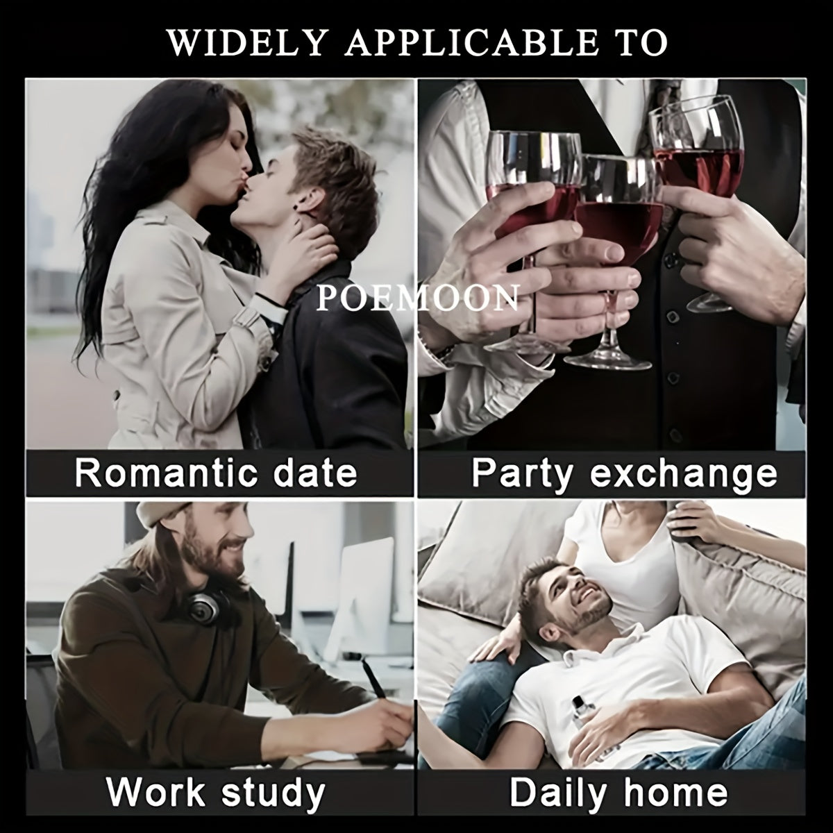 Poemoon Cologne, Discover our Men's Eau de Parfum Spray, an all-day masculine fragrance suitable for any occasion, Showing the Male Calm Atmosphere, Conveniently sized at 1.7 fl oz, it's perfect for day or night wear and make