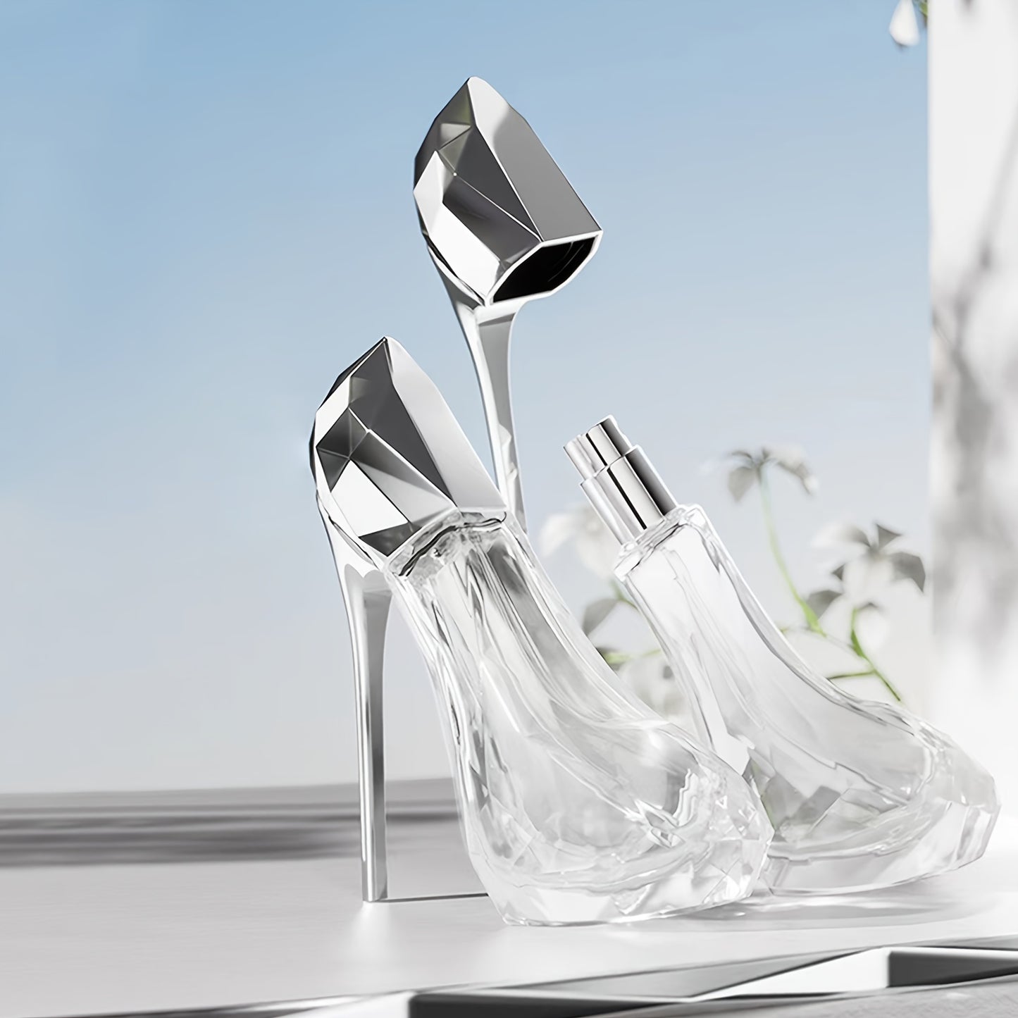 High Heel Styling Perfume Eau De Parfum Spray White Tea Natural Fragrance Parfum Long Lasting and Charming Personal Perfume for Women and Girls 1.01oz Valentine's Day Gift