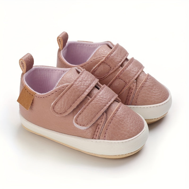 Toddler Baby Sneakers Soft Sole Non-slip Hook And Loop Fastener Shoes First Walkers Crib Shoes Girls And Boys