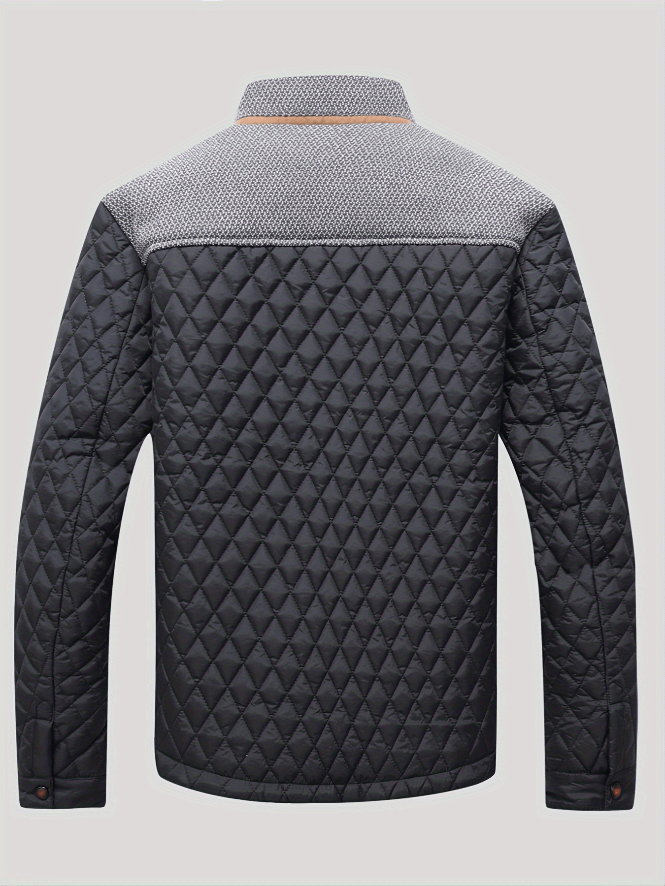 Warm & Lightweight Men's Quilted Winter Jacket - Casual Stand Collar Coat for Everyday Wear