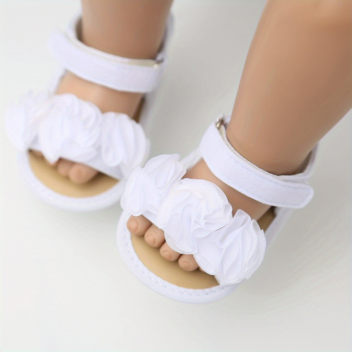 Adorable Baby Girl's Floral Sandals - Breathable, Comfortable, and Durable Open-Toe Shoes for Newborn, Infant, and Toddler's First Steps, Perfect for Spring, Summer, Beach, and Outdoor Activities