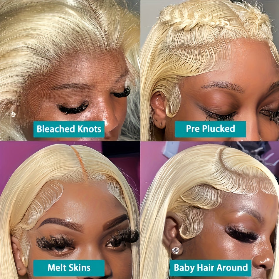 613 Lace Front Wig Human Hair 30 inch 13x4 Straight Blonde Lace Front Wigs Human Hair Pre Plucked with Baby Hair 613 HD Transparent Lace Frontal Wig Blonde Wig Human Hair