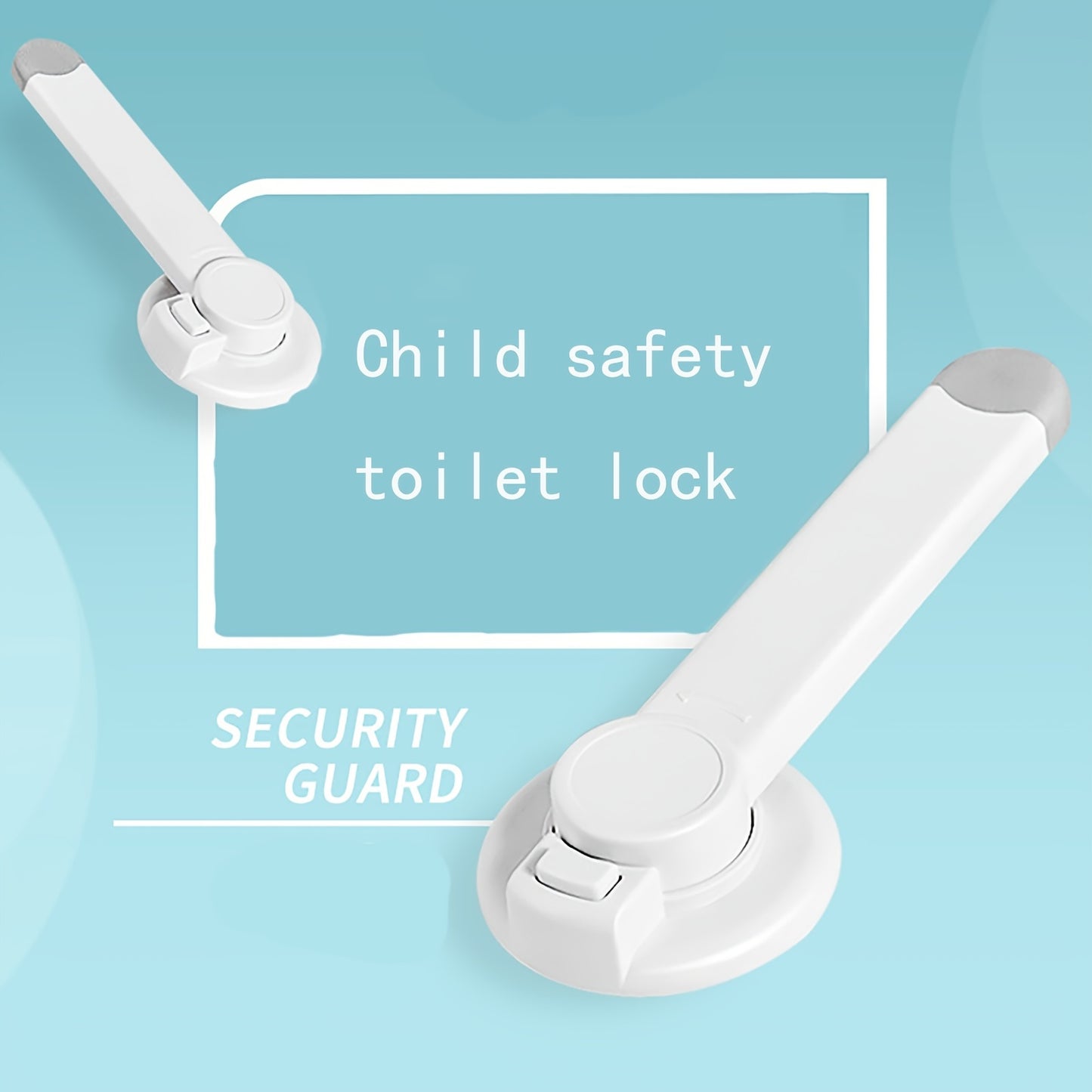 AirXing & Pet Safety Toilet Lock - White Plastic Childproof Latch with Easy-Install Design, Prevents Unauthorized Use for Youngsters & Pets, Secure Bathroom Access, Pet Safety Device, Modern Toilet Accessory, Durable Plastic