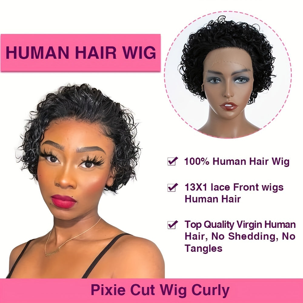 Pixie Cut Wig Human Hair 13x1 Lace Frontal Wigs Human Hair Short Bob Human Hair Wigs For Women Lace Front Human Hair Wig