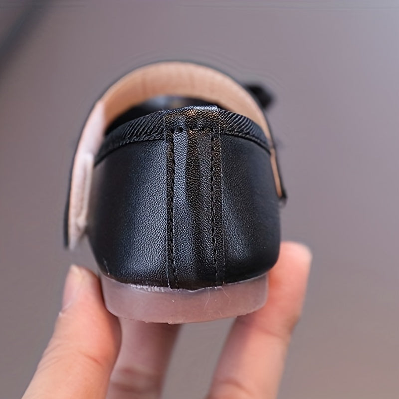 [Mary Jane | Soft] Soft Non-slip Mary Jane Flats | Girls Shoes Princess Shoes with Bow Decor