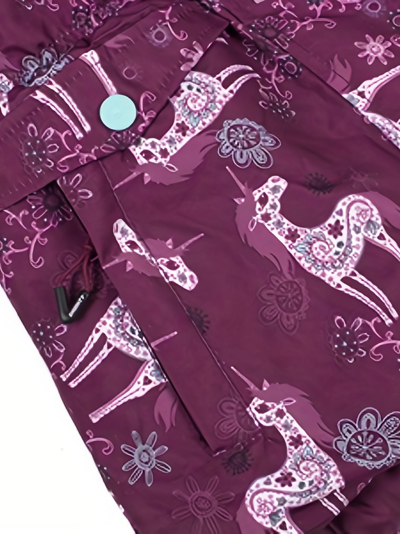 Kids' Waterproof and Warm Snowflake Ski Jacket - Insulated Hooded Winter Coat with Adjustable cuffs, Hem and Waistband - Ideal for Girls' Winter Outdoor Activities