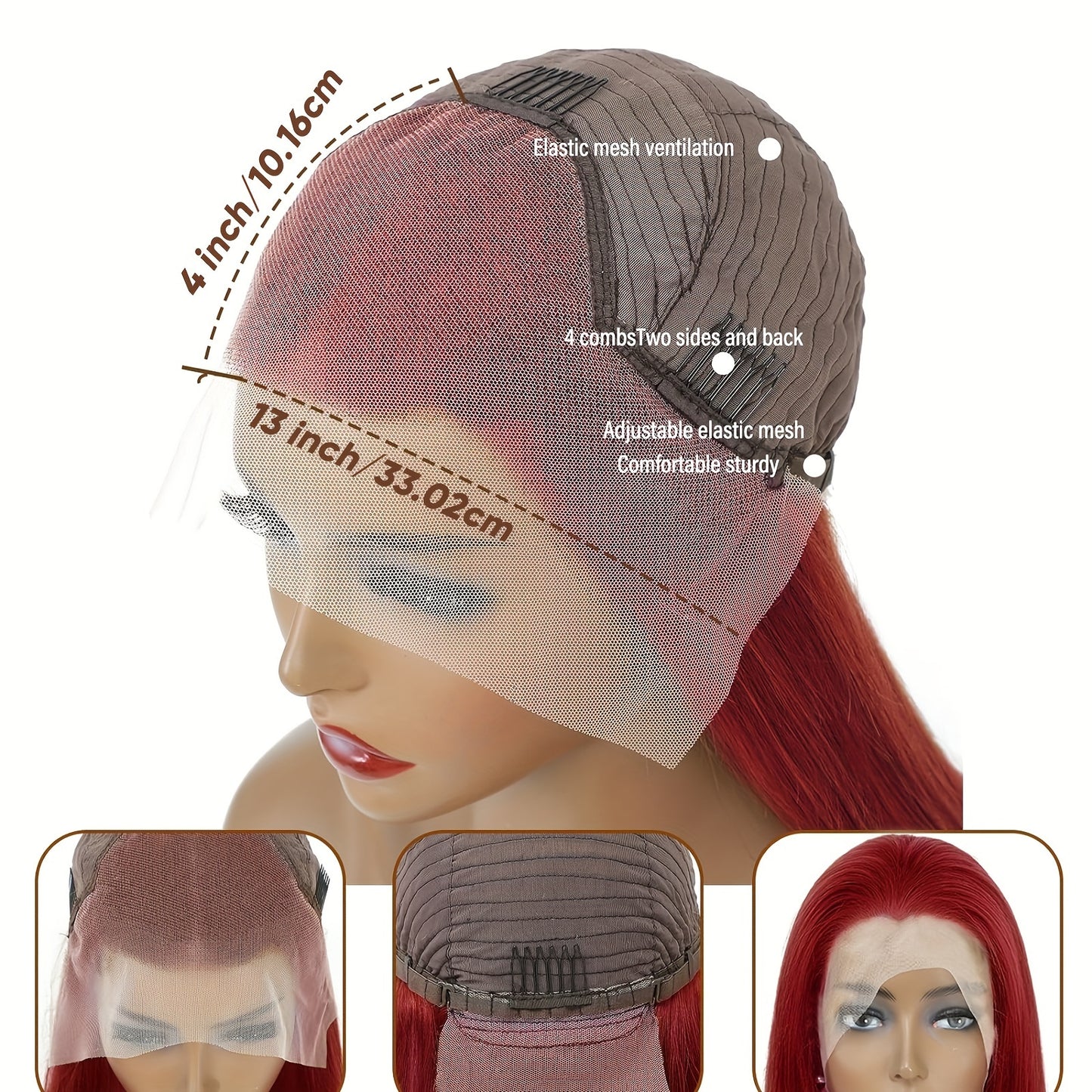 13x4 99J Lace Front Bob Wigs Human Hair Wig 150% Density 13x4 HD Lace Front Bob Human Hair Wig For Women Pre Plucked With Bleached Knots Natural Hairline And Women's Wig Used Daily Party Cosplay Holiday