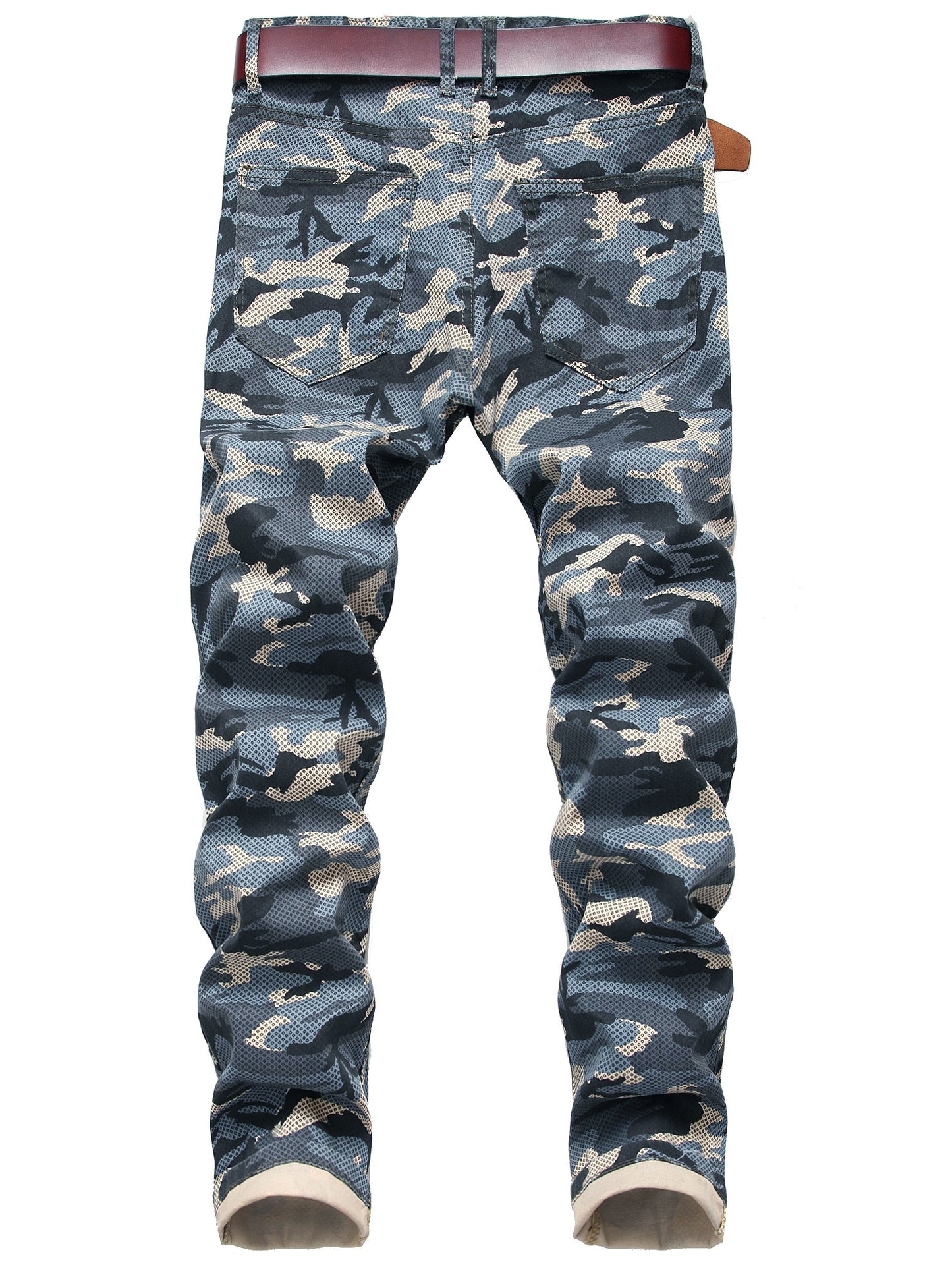 Mens Printed Jeans - Premium Jeans for Men Slim Fit - Skinny Stretch Denim Printed Pants for Men