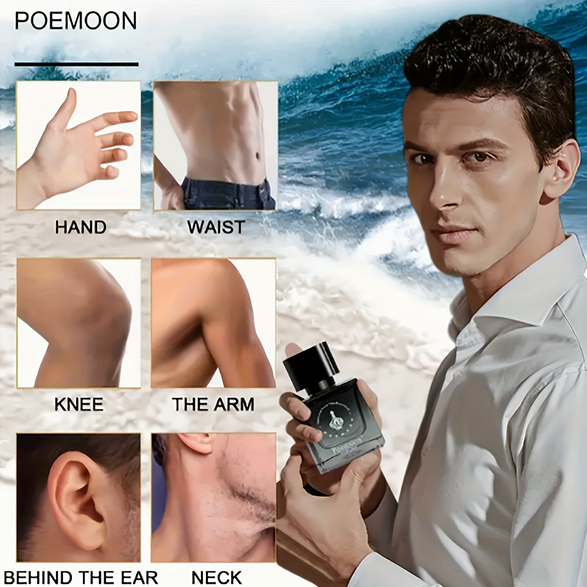 Poemoon Cologne, Discover our Men's Eau de Parfum Spray, an all-day masculine fragrance suitable for any occasion, Showing the Male Calm Atmosphere, Conveniently sized at 1.7 fl oz, it's perfect for day or night wear and make