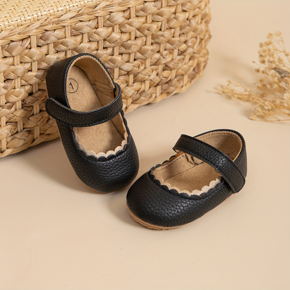 Infant Baby Girls Mary Jane Flats, Soft Sole Princess Dress Shoes Crib Shoes First Walker Shoes