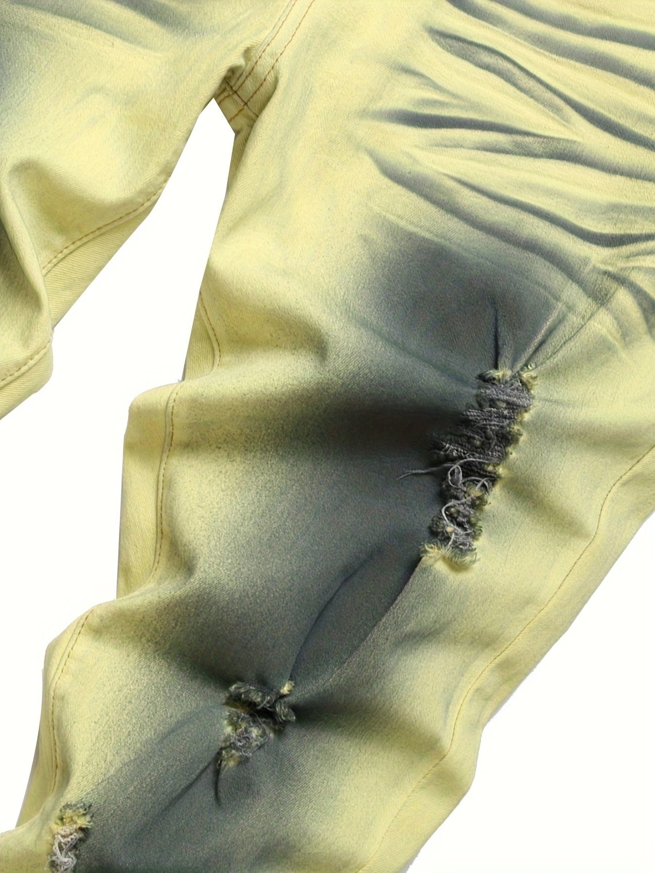 Wild Ripped Skinny Fit Jeans for Men - Stretchy, Purple and Black Bottom, Comfortable, Fashionable, and Versatile - Perfect for Casual Daily Wear