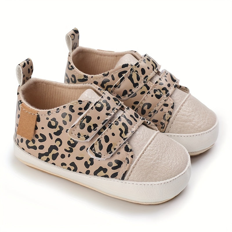 Toddler Baby Sneakers Soft Sole Non-slip Hook And Loop Fastener Shoes First Walkers Crib Shoes Girls And Boys