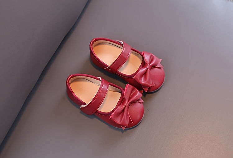 [Mary Jane | Soft] Soft Non-slip Mary Jane Flats | Girls Shoes Princess Shoes with Bow Decor