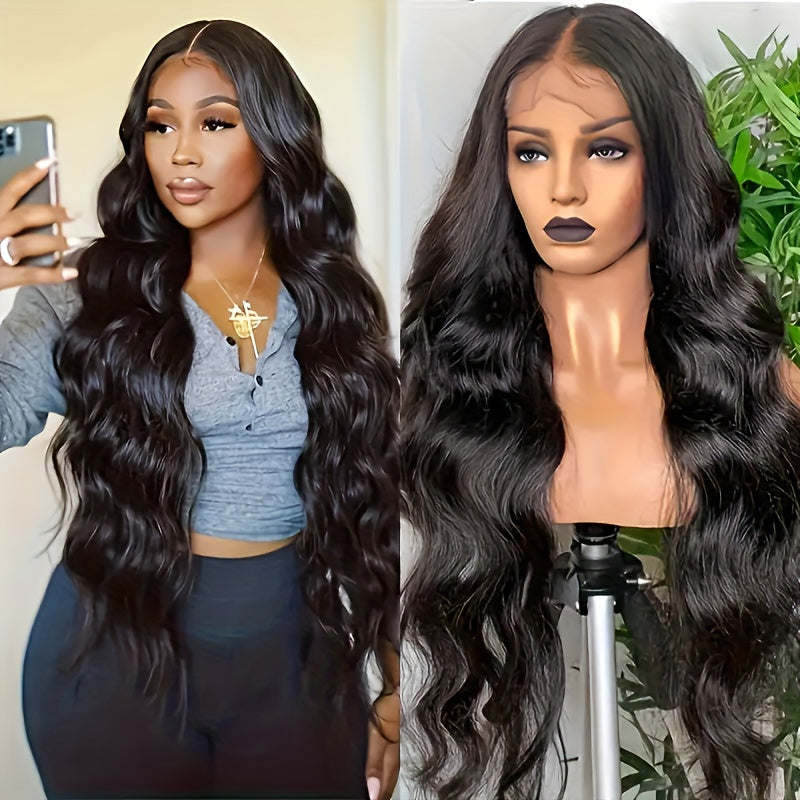 200% 13*4 Glueless wig HD Lace Body Wave Human Hair Wigs For Women 8-34 Inch Glueless Human Hair Wigs Natural Color