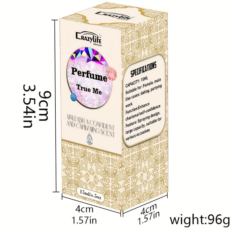 15ml Crazylife Arabian Crown Eau de Parfum - Seductive Exotic Fragrance in Glamorous Crystal Bottle - Perfect for Evening Glamour & Special Occasions