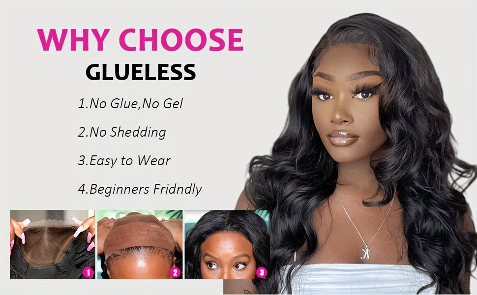 200% 13*4 Glueless wig HD Lace Body Wave Human Hair Wigs For Women 8-34 Inch Glueless Human Hair Wigs Natural Color