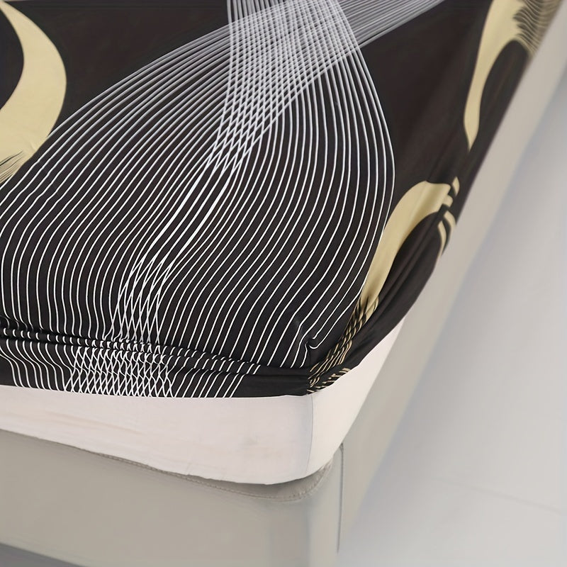 High-end Fleece 3pcs Bed Sheet Set - Skin-friendly Comfortable Plant Geometric Floral - 1pc Bed Sheet + 2pcs Pillowcase No Filling