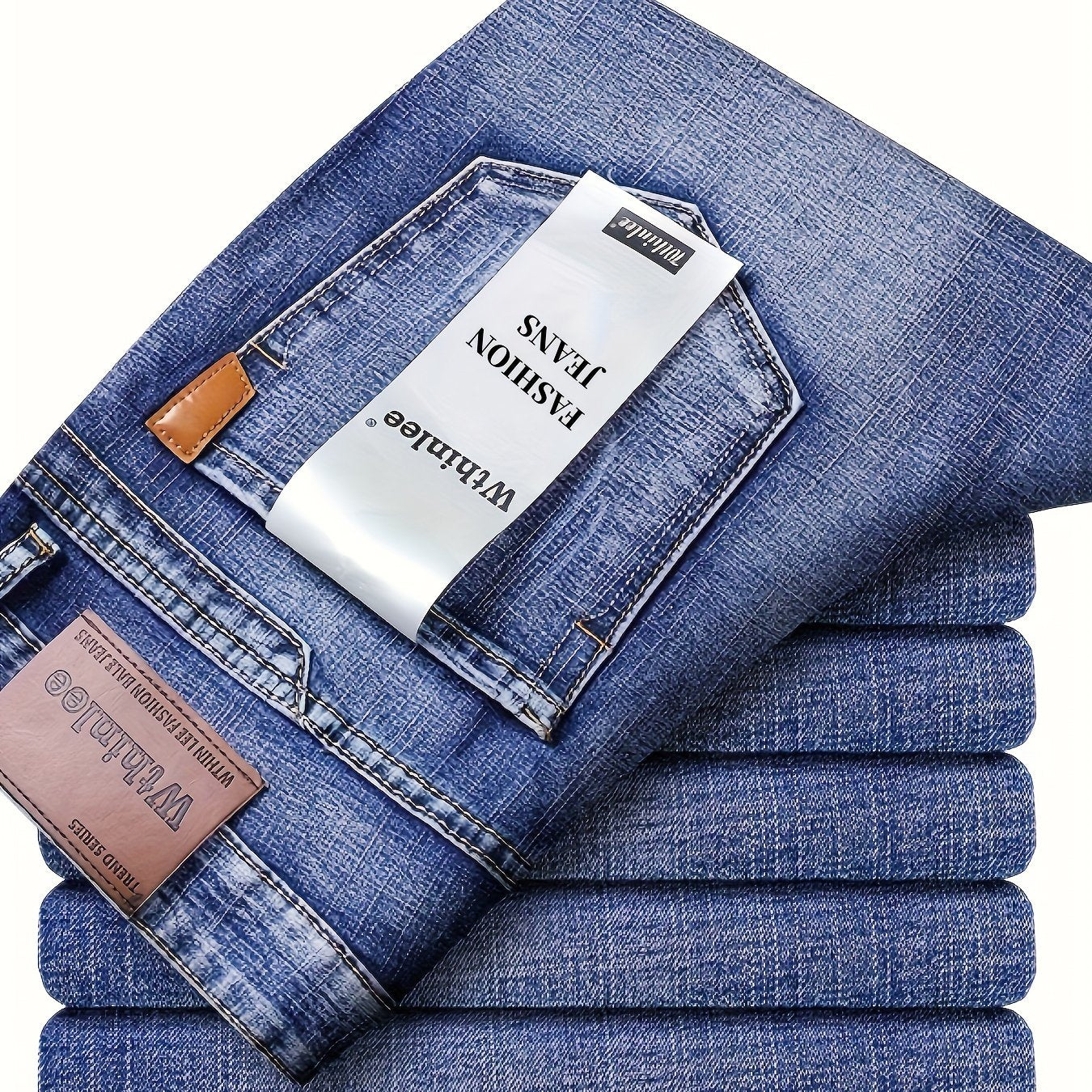 New Seasonal Chinese-Style Straight-Leg Jeans for Men, Suitable for Business And Casual Wear.