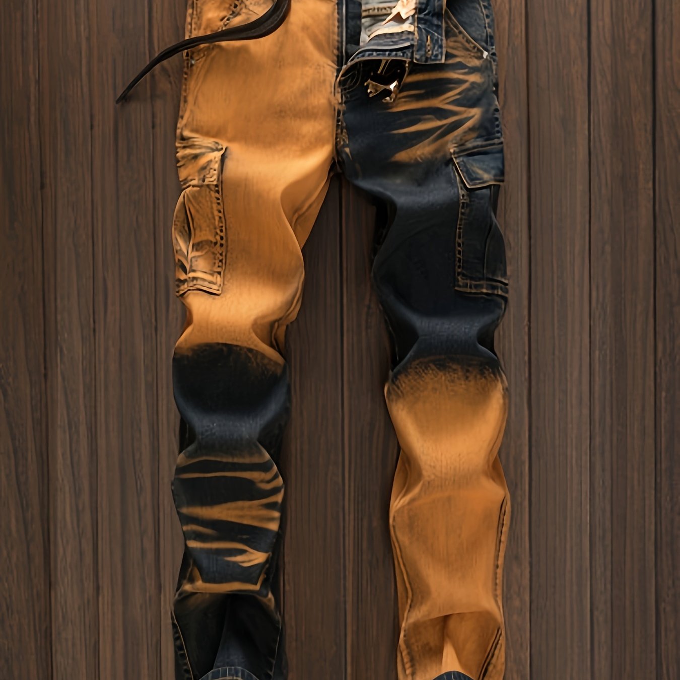 Men'S Straight Cut Ripped Jeans, Fashionable Camouflage Printed Jeans, Street Fashion Men Jeans Para Hombre, Designer Jeans For Men, Fashion Mens Clothing, Graphic Jeans