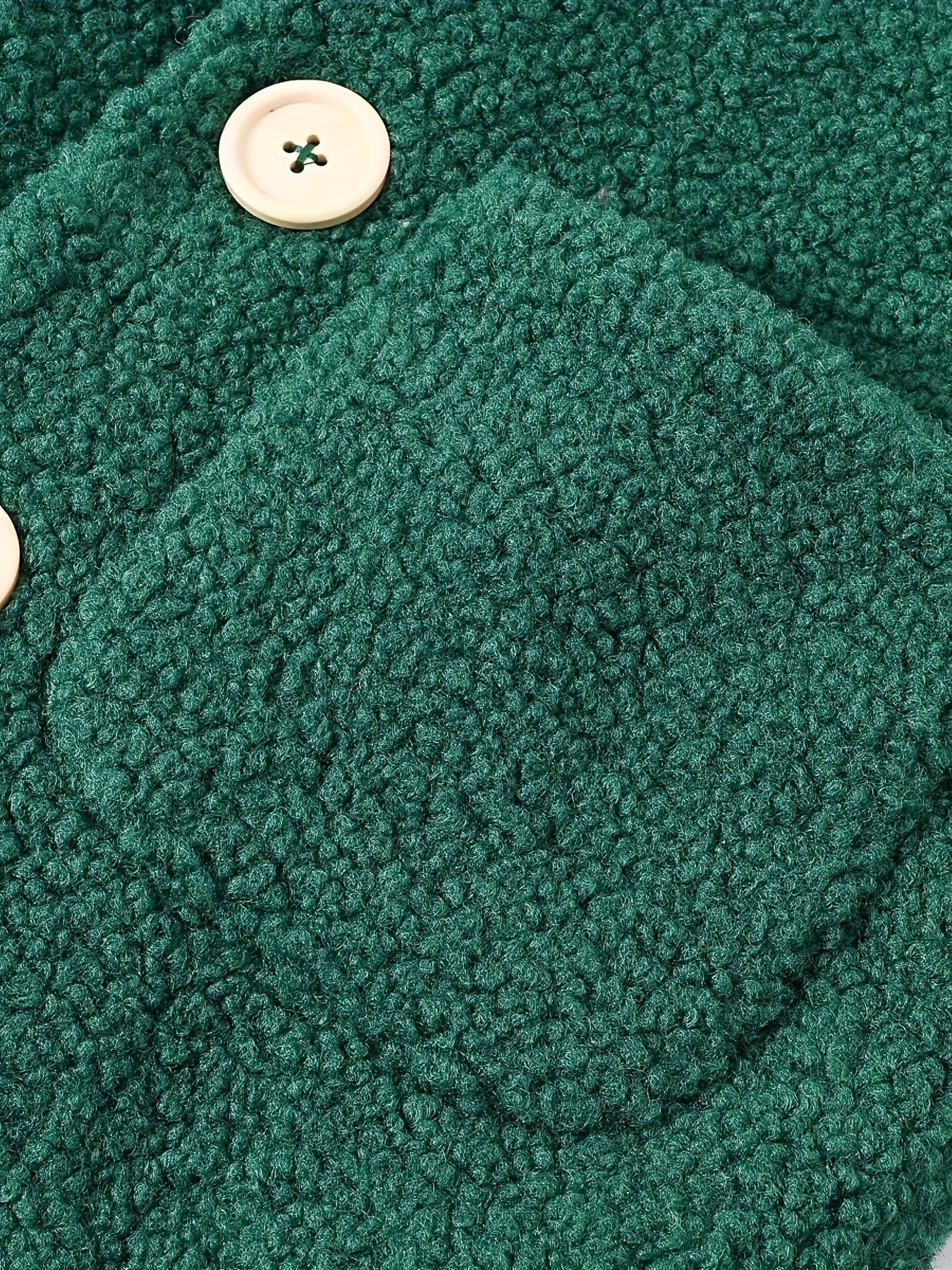 Girls' Cozy Fleece Jacket - Two-Tone Color Block with Plush Lining, Long Sleeves & Button Front, Casual Korean Style Winter Outerwear for Youngsters, Youngsters'S Winter Jacket | Buttonup Front Jacket | Plush Lining Jacket