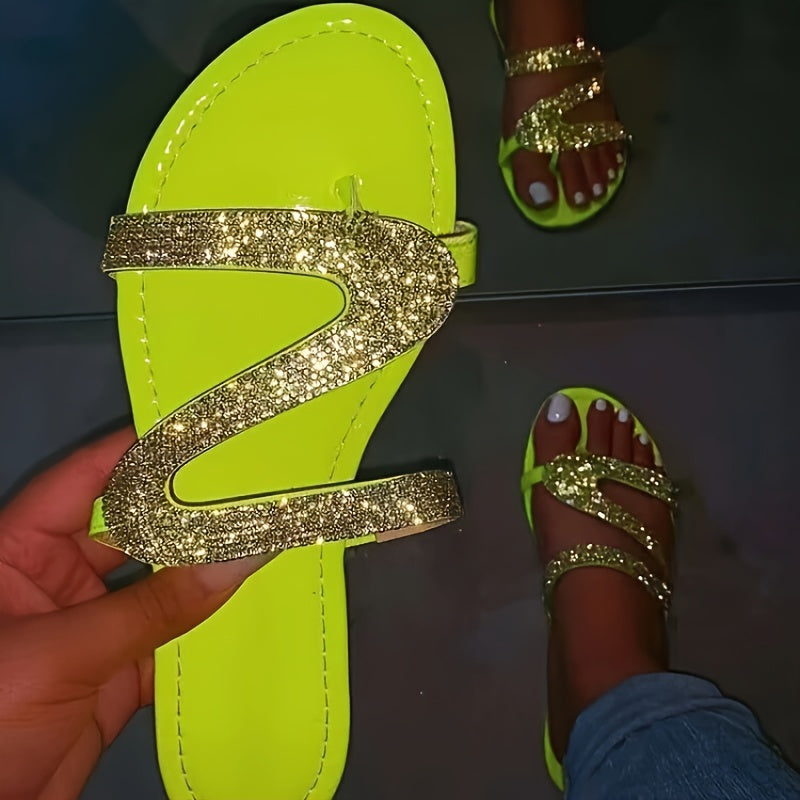 Women Summer Flat Bling Slippers Transparent Soft Jelly Shoes Female Flip Flops Sandals Outdoor Beach Ladies Slides Plus Size