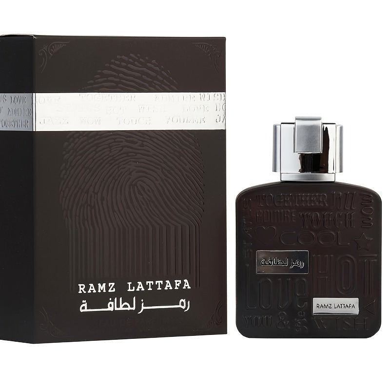 100ML Ramz Lattafa Silver Eau De Parfum for Men - Long Lasting, Seductive, and Masculine Fragrance - Premium Quality Perfume by Lattafa for Men's Daily Wear