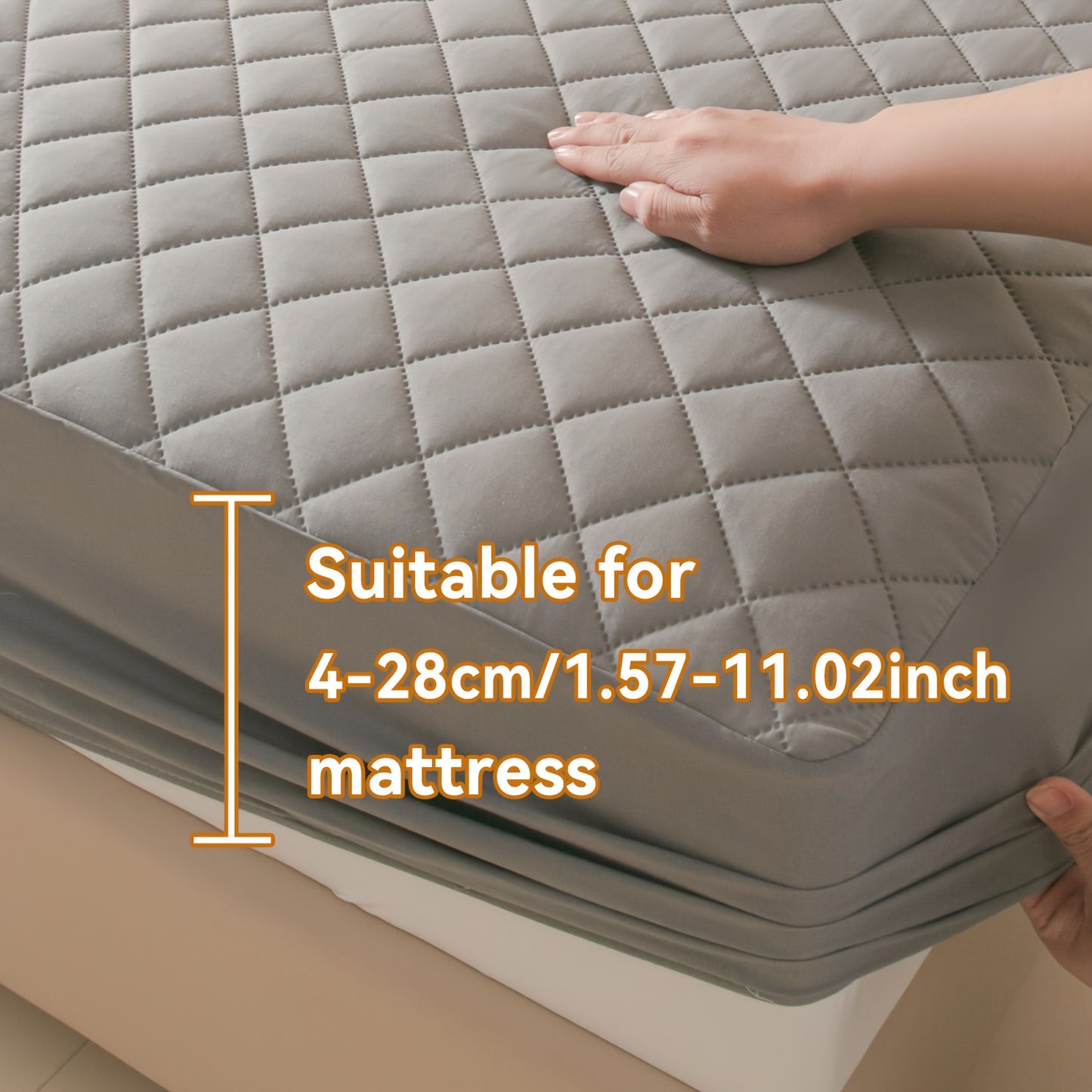 Layered Waterproof Mattress Protective Cover, (excluding Pillowcase)Soft And Comfortable Bedding Mattress Cover, Breathable Bed Sheet Mattress Protective Waterproof, Thickened Bed Cover Suitable for Bedrooms, Guest Rooms, Sin