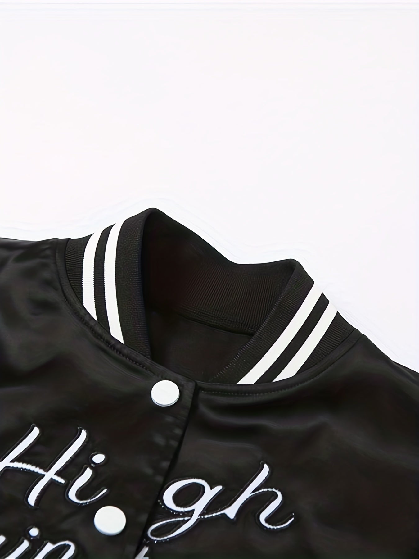 Fashion Long Sleeve Cropped Y2k Casual Sports Jacket, Letter Graphic Striped Jacket, Women's Tops