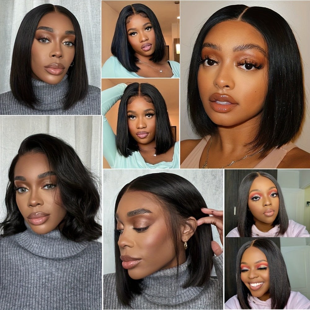 Bob Wig Human Hair Glueless 13x4 Lace Front Wigs Human Hair 10-16inch Pre Plucked HD Transparent Lace 150% Density Short Bob Wig for Women