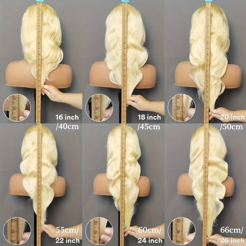 613 Lace Front Wig Human Hair 13x4 Body Wave Lace Frontal Wigs Human Hair Blonde Lace Front Wigs Human Hair 180 Density 613 HD Lace Front Wigs Human Hair Pre Plucked with Baby Hair 22-24 Inch
